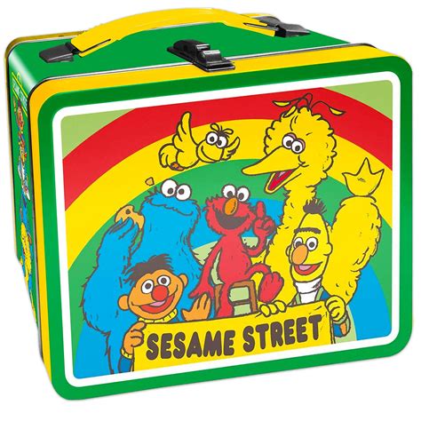 metal sesame street lunch box|cookie monster bag.